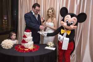 Disney wedding pavilion and California Grill wedding with fireworks by top Orlando wedding photographer
