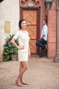Disney Epcot park engagement session by top Orlando wedding photographer