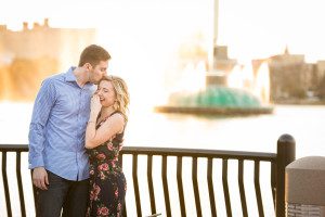 Surprise proposal and engagement at Lake Eola in downtown by top Orlando wedding photographer