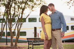 Engagement session with dogs in Winter Park and wine room by top Orlando photographer