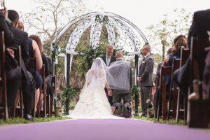 Orlando wedding photographer captures purple wine themed wedding at the Winter Park Civic Center