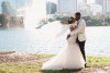 Black and white themed wedding at Lake Eola at the Mezz captured by top Orlando Wedding photographer