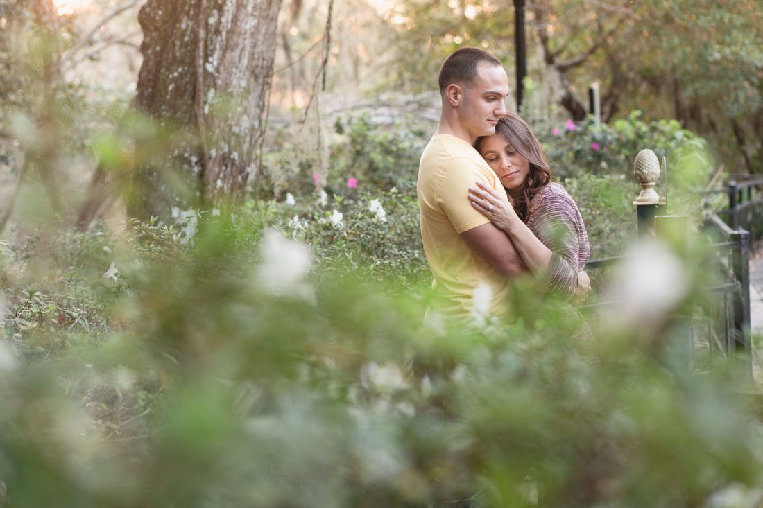 Orlando engagement session at Dickson Azalea Park in downtown Orlando by top wedding photographer & videographer