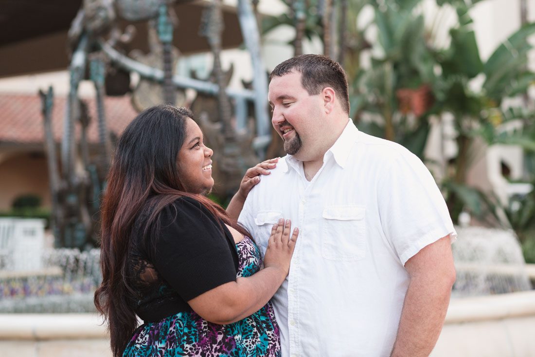 Top Orlando wedding photographer captures fun engagement session at the Hard Rock hotel in Orlando