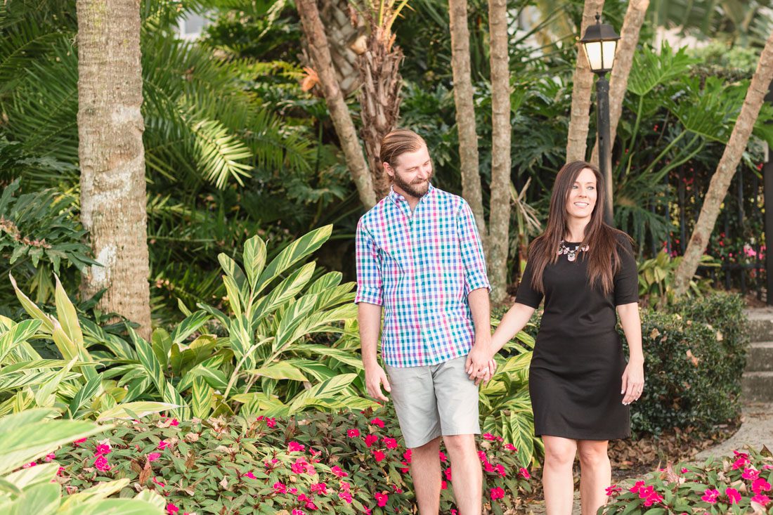 Orlando wedding photographer captures engagement session at Lake Eola in downtown Orlando