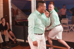 Orlando wedding photographer captures gay wedding in yacht dinner cruise boat