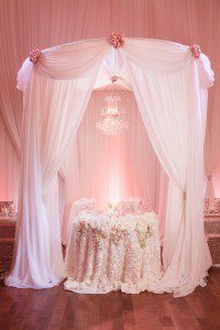 Top Orlando wedding photographer and videographer captures blush pink wedding at Crystal Ballroom Veranda in metro west