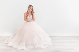 Top Orlando wedding photographer captures Bridal fashion editorial photography for One & Only wedding salon in downtown Orlando