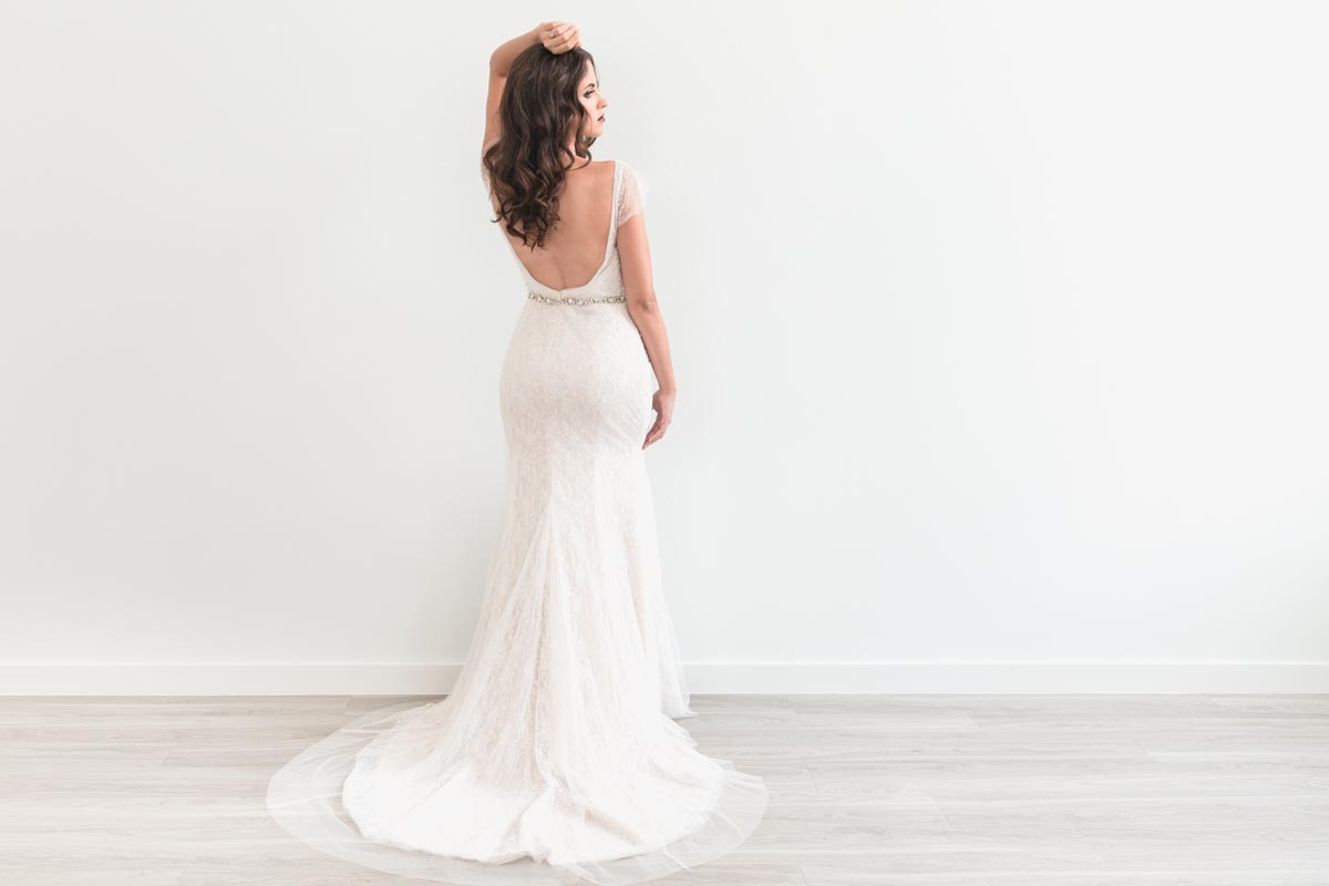Top Orlando wedding photographer captures Bridal fashion editorial photography for One & Only wedding salon in downtown Orlando 