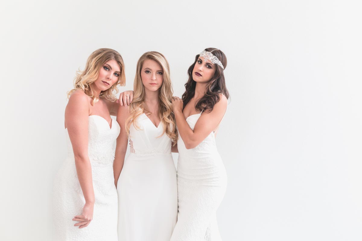 Top Orlando wedding photographer captures Bridal fashion editorial photography for One & Only wedding salon in downtown Orlando 