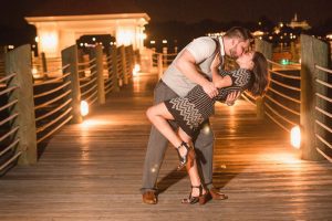Surprise Orlando proposal photography at Disney's grand floridan under the fireworks captured by top Orlando wedding and engagement photographer