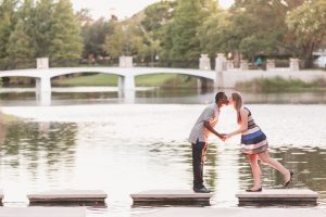 Engagement session photography by top Orlando wedding photographer in Baldwin Park