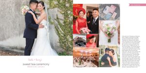 Orlando wedding and engagement photographer featured in Central Florida Celebrations & Events magazine for wedding at the Holy Trinity Reception center photography