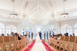 Orlando wedding photographer captures Beauty and the Beast themed Disney wedding at the pavilion and grand floridian