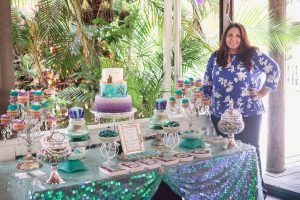 Under the sea Mermaid themed baby shower photography at Paradise Cove by top Orlando event and family photographer