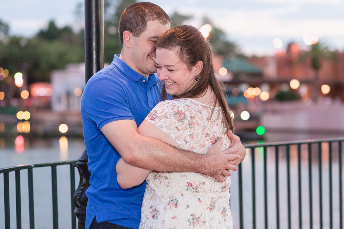 Engagement photography session at Disney Epcot park by top Orlando proposal and wedding photographer