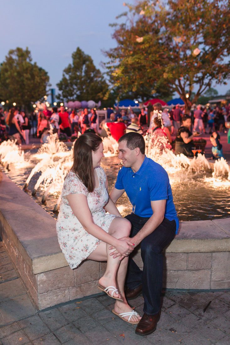 Engagement photography session at Disney Epcot park by top Orlando proposal and wedding photographer
