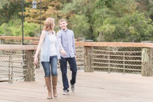 Playful and romantic engagement photography session at Disney's Port Orleans Riverside resort captured by top Orlando wedding photographer