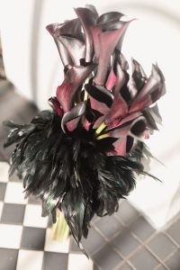 Orlando wedding photographer captures stunning ballerina black swan themed wedding at the Castle Hotel in Orlando