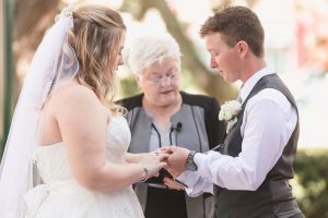 Lesbian couple exchanges vows at the Disney swan and dolphin resort captured by top Orlando wedding photographer