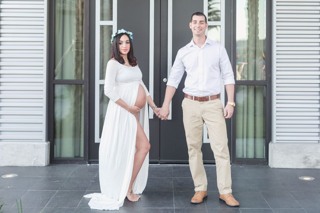 Couples maternity photography session at Lakehouse in Lake nona by Orlando photographer