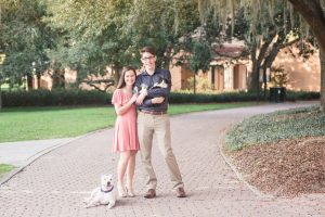 Engagement photography session featuring the couples cat and dog captured by Orlando wedding photographer