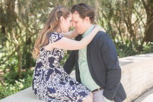 Rustic romantic engagement session at Bok Tower following a surprise proposal captured by top Orlando wedding photographer