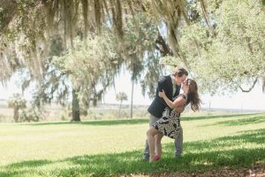 Romantic engagement and proposal photography at Bok Tower botanical garden south of Orlando