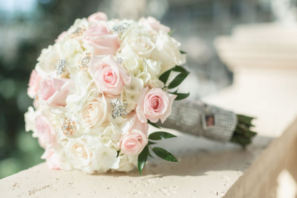 Soft romantic bridal bouquet captured by Orlando wedding photographer