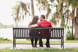 Romantic and fun engagement session at Kraft Azalea gardens in Winter Park just north of Orlando by top engagement and proposal photographer