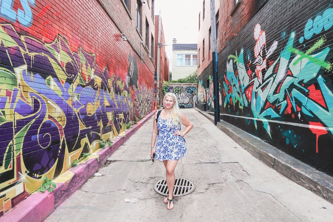 Graffiti lined alley ways in Montreal Canada during our Summer vacation captured by top Orlando photographer