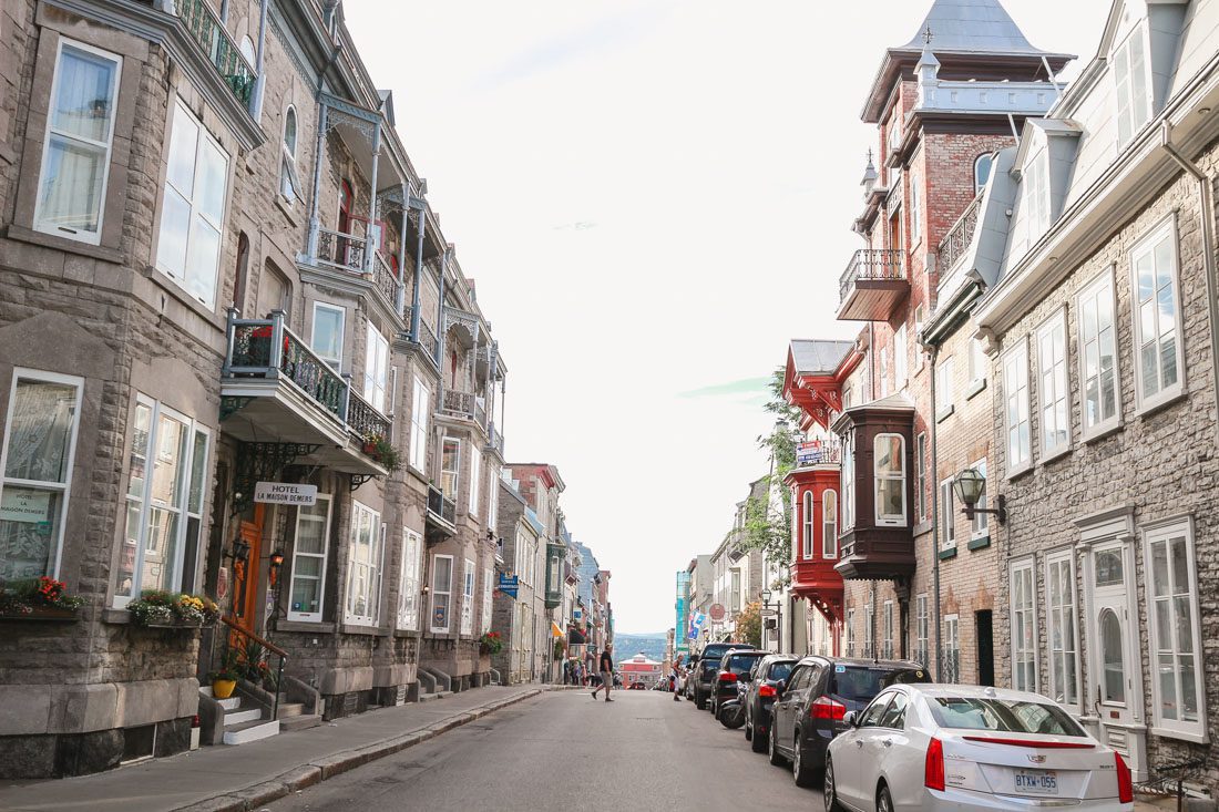 Beautiful European inspired architecture in Old Quebec, Canada during my travel photography adventures
