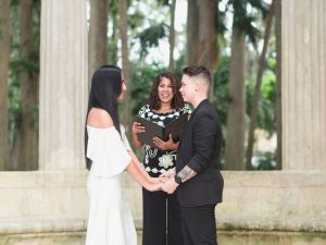 Stunning lesbian garden wedding in Winter Park captured by top Orlando LGBT wedding photographer and videographer