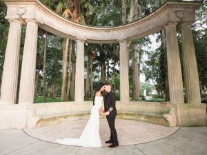 Beautiful garden elopement wedding in Winter Park captured by LGBT Orlando wedding photographer