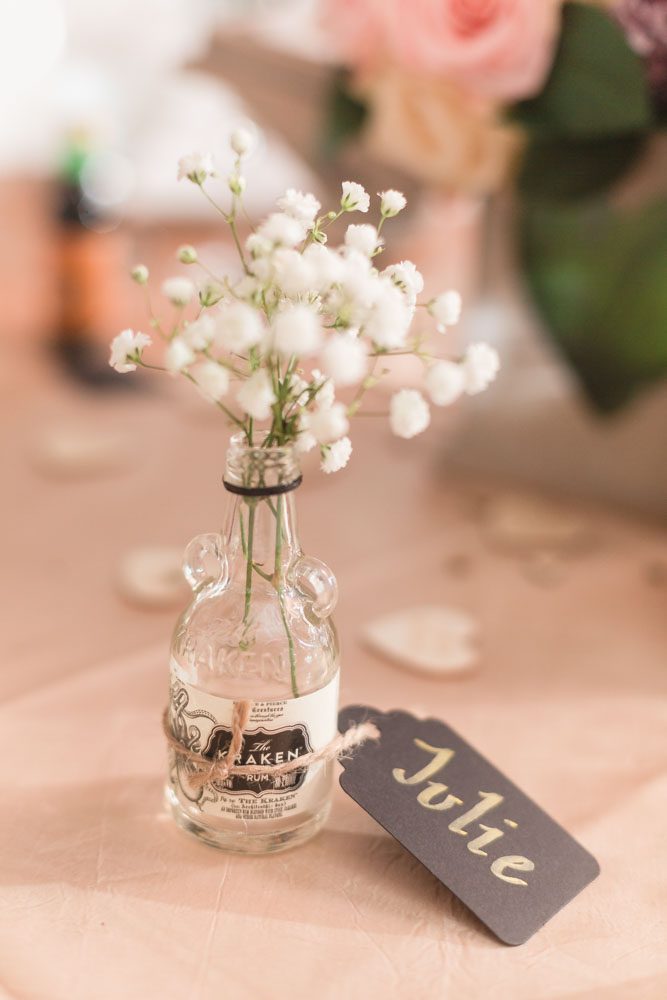 Champagne wedding table at Paradise Cove captured by Orlando wedding photographer and videographer