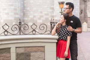 Stylish and fun photo shoot at Disney World by top Orlando wedding and engagement photographer