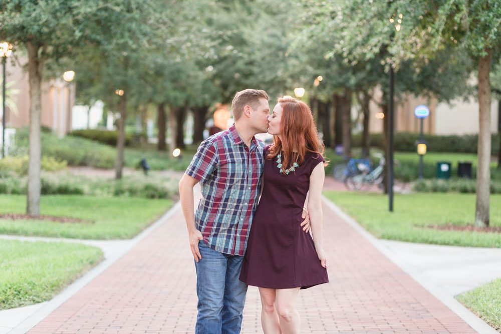 Romantic and candid photojournalistic style engagement session captured by top Orlando wedding photographer in Winter Park Florida