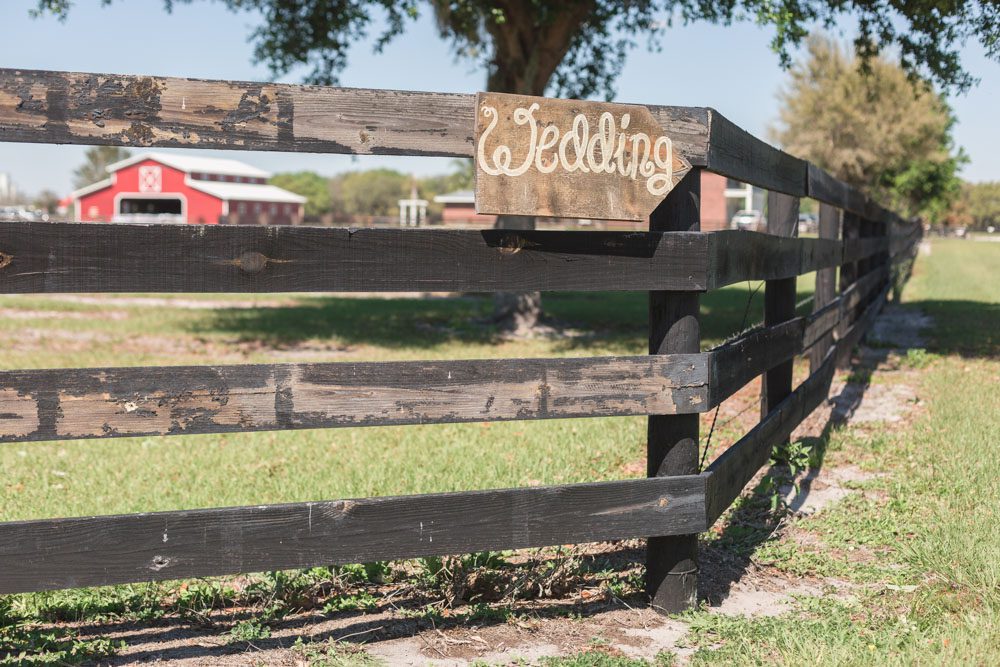 Rustic country wedding at a red barn in Sumterville Florida north of Orlando