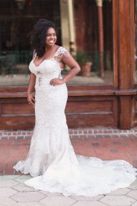 Eve of Milady wedding dress from Kleinfeld bridal for an Orlando wedding day