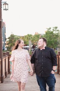 Engagement photography session at Disney Springs in Orlando Florida captured by top wedding photographer