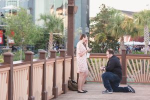 Orlando surprise marriage proposal photography at Disney Springs