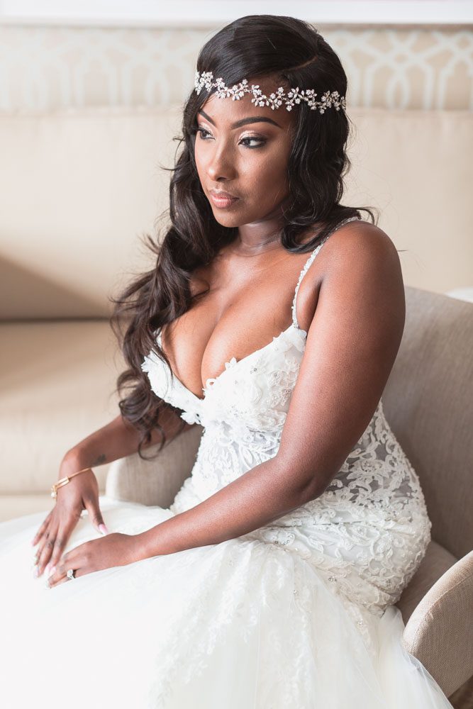 Portrait of the bride on her wedding day captured by top Orlando wedding photography team