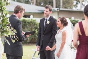 Orlando wedding photographer captures outdoor ceremony at the Estate on the Halifax in Port Orange Florida