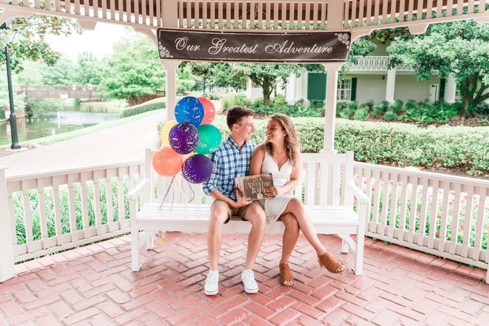 Disney UP movie themed engagement session at Port Orleans Riverside in Orlando captured by top photographers