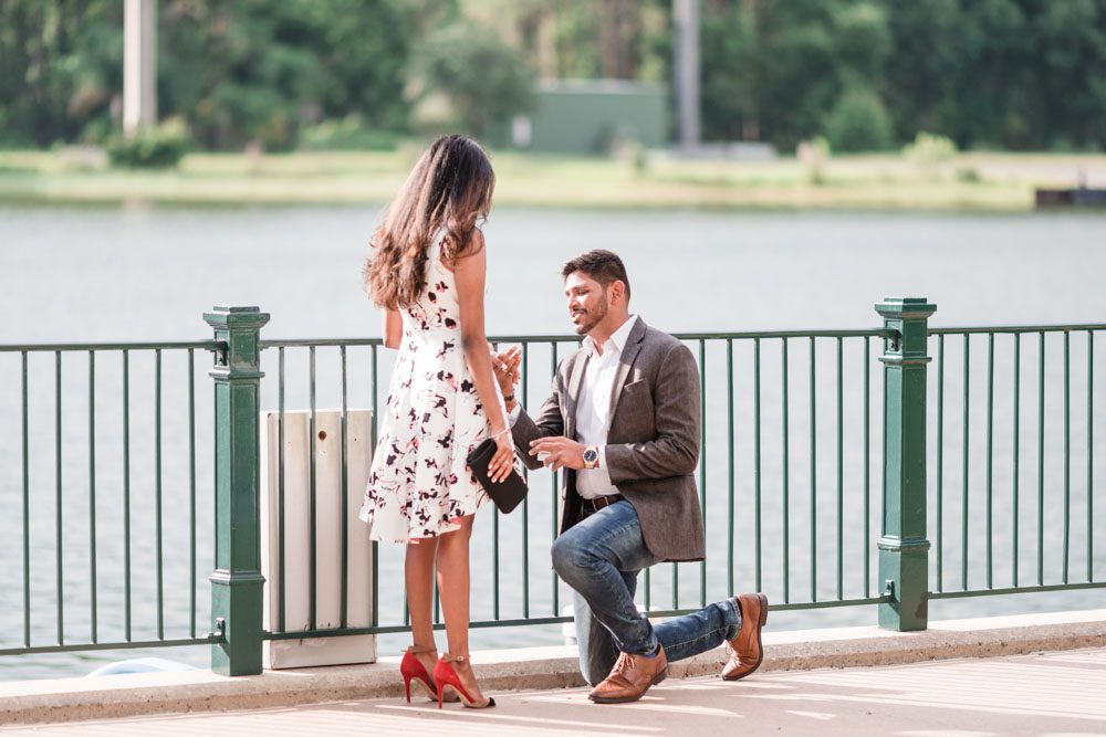 Surprise proposal captured by top Orlando engagement photographer at the Grand Floridian at Disney