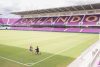 Orlando engagement photographer captures a surprise proposal on the field at the Orlando City Soccer Exploria stadium in downtown