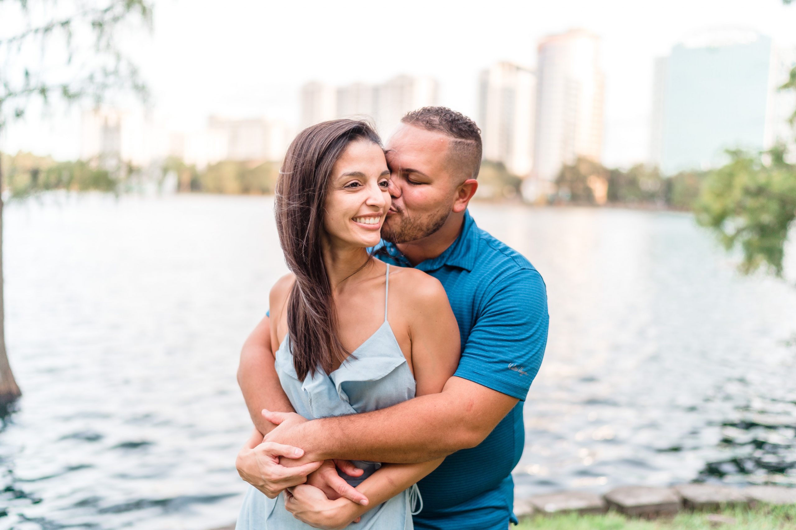 Engagement photography session at Lake Eola in downtown Orlando
