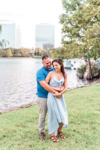 Engagement photography session at Lake Eola in downtown Orlando