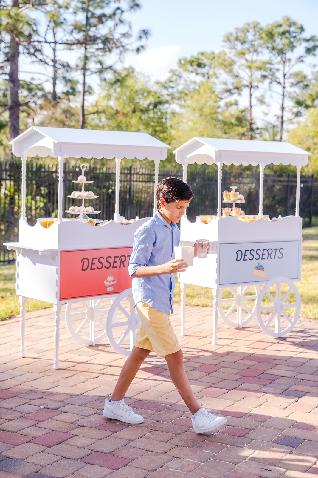 Food carts at a kids birthday party in Orlando captured by top event photographer and videographer