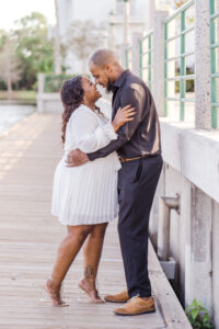 Orlando Engagement photography session at a fun location in Celebration, Florida near Kissimmee
